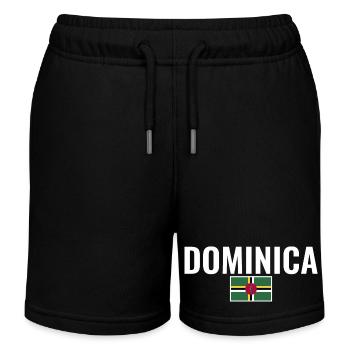Dominica Dominicanische Flagge - Kinder Organic Joggingshorts Mini Bolter von Stanley/Stella - Schwarz - Vorne