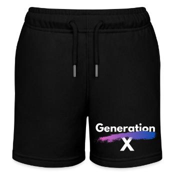 Generation X - Kinder Organic Joggingshorts Mini Bolter von Stanley/Stella - Schwarz - Vorne