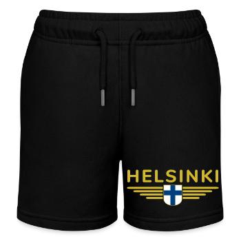 Helsinki Design – L’élégance nordique - Short de jogging enfant bio Stanley/Stella - noir - Devant