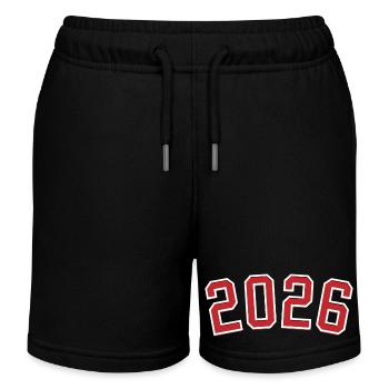 Geburtsjahr Sport 2026 - Kinder Organic Joggingshorts Mini Bolter von Stanley/Stella - Schwarz - Vorne