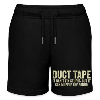 Klebeband, das es nicht reparieren kann, dumm - Kinder Organic Joggingshorts Mini Bolter von Stanley/Stella - Schwarz - Vorne