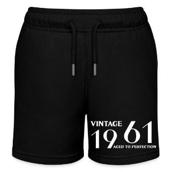 Vintage 1961 aged to perfection - Kids Organic Sweat Shorts by Stanley/Stella - black - Front