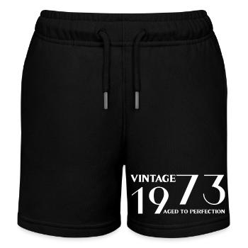 Vintage 1973 aged to perfection - Kids Organic Sweat Shorts by Stanley/Stella - black - Front