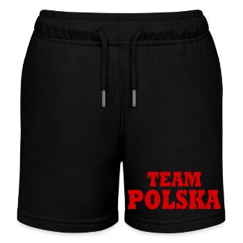 Team polska - Short de jogging enfant bio Stanley/Stella - noir - Devant