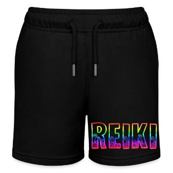 Reiki RS Rainbow - Kids Organic Sweat Shorts by Stanley/Stella - black - Front