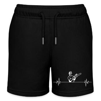 Tronçonneuse Heartbeat - Short de jogging enfant bio Stanley/Stella - noir - Devant