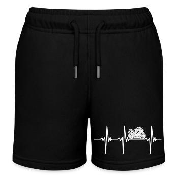 Battement de cœur pour les motos rapides - Short de jogging enfant bio Stanley/Stella - noir - Devant