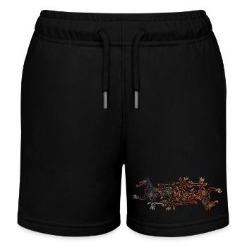 Viking Wolves - Kids Organic Sweat Shorts by Stanley/Stella - black - Front
