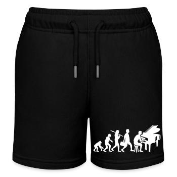 Evolution Klavier Instrument Tasten Spielen Musik - Kinder Organic Joggingshorts Mini Bolter von Stanley/Stella - Schwarz - Vorne