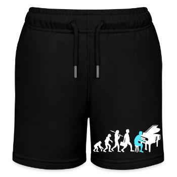 Evolution Klavier Instrument Tasten Spielen Musik - Kinder Organic Joggingshorts Mini Bolter von Stanley/Stella - Schwarz - Vorne