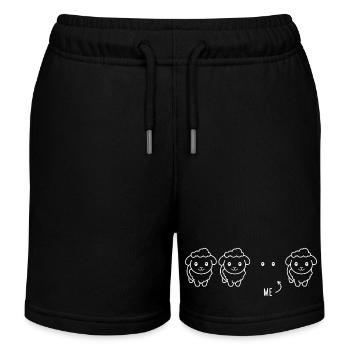 Drôle de mouton - Yeux - Moi - Mouton noir - Short de jogging enfant bio Stanley/Stella - noir - Devant