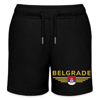 T-Shirt Belgrade – Pour les fans de la capitale - Short de jogging enfant bio Stanley/Stella - noir - Devant