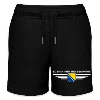 Bosnien & Herzegowina T-Shirt - Kinder Organic Joggingshorts Mini Bolter von Stanley/Stella - Schwarz - Vorne