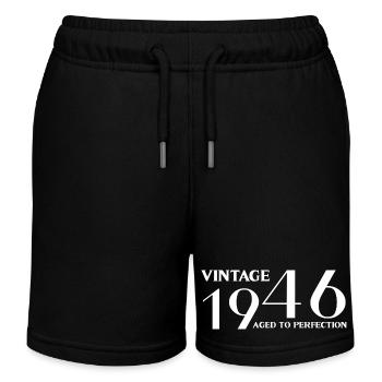 Vintage 1946 aged to perfection - Kids Organic Sweat Shorts by Stanley/Stella - black - Front