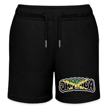 JAMAÏQUE Graffiti - Short de jogging enfant bio Stanley/Stella - noir - Devant