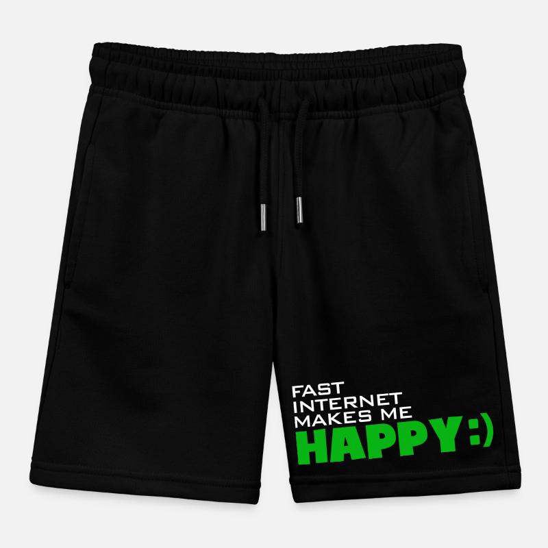 Internet fast-internet makes me happy - Heureux rapide Short de jogging enfant bio Stanley/Stella