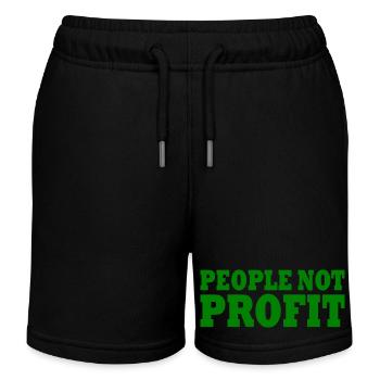 People not profit - Kinder Organic Joggingshorts Mini Bolter von Stanley/Stella - Schwarz - Vorne