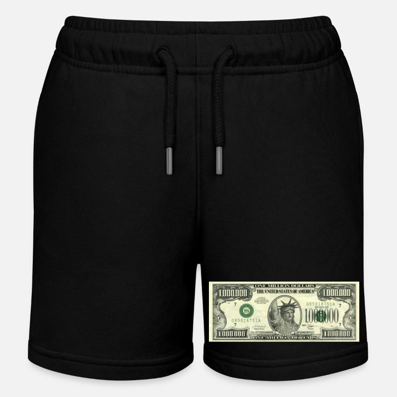 1 million de dollars - Short de jogging enfant bio Stanley/Stella - noir