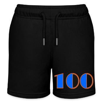 100. 100 YEARS. 100th ANNIVERSARY. BIRTHDAY 100 - Kids Organic Sweat Shorts by Stanley/Stella - black - Front