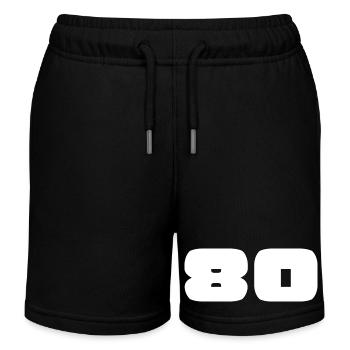 80. 80 JAHRE. 80-JÄHRIGES JUBILÄUM. GEBURTSTAG 80 JAHRE. - Kinder Organic Joggingshorts Mini Bolter von Stanley/Stella - Schwarz - Vorne