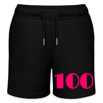 100. 100 YEARS. 100th ANNIVERSARY. 100 BIRTHDAY - Kids Organic Sweat Shorts by Stanley/Stella - black - Front