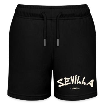 Sevilla - Espana - Spain - Spanien - Kinder Organic Joggingshorts Mini Bolter von Stanley/Stella - Schwarz - Vorne