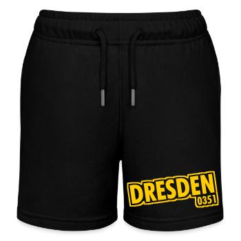 Dresde - 0351 - Indicatif régional - Saxe - Short de jogging enfant bio Stanley/Stella - noir - Devant