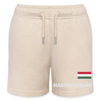 Ungarn Trikot Look – MAGYARORSZÁG - Fahne Flagge - Kinder Organic Joggingshorts Mini Bolter von Stanley/Stella - Natur - Vorne