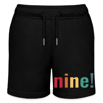 Cadeau d’anniversaire 9e anniversaire Fils Fille - Short de jogging enfant bio Stanley/Stella - noir - Devant