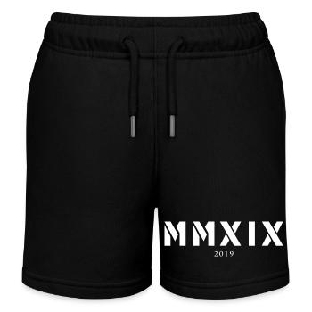 Römische Zahl Geburtsjahr Made in 2019 - Kinder Organic Joggingshorts Mini Bolter von Stanley/Stella - Schwarz - Vorne