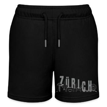 Horizon de Zurich - Short de jogging enfant bio Stanley/Stella - noir - Devant