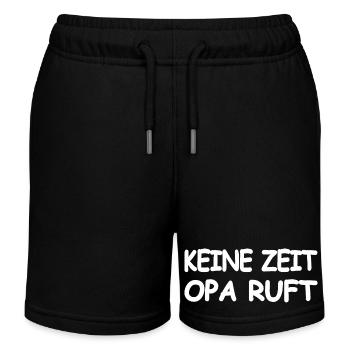 Opa - Kinder Organic Joggingshorts Mini Bolter von Stanley/Stella - Schwarz - Vorne
