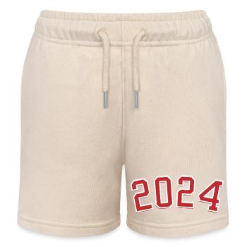 Sport Birth Year 2024 - Kids Organic Sweat Shorts by Stanley/Stella - soft Ecru - Front