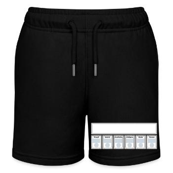 Stat Sheet - Kids Organic Sweat Shorts by Stanley/Stella - black - Front