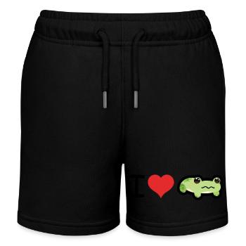 J’adore les grenouilles - Frog Memes - Short de jogging enfant bio Stanley/Stella - noir - Devant