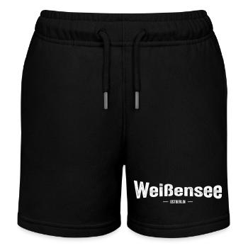 Weissensee Ostberlin - Kinder Organic Joggingshorts Mini Bolter von Stanley/Stella - Schwarz - Vorne
