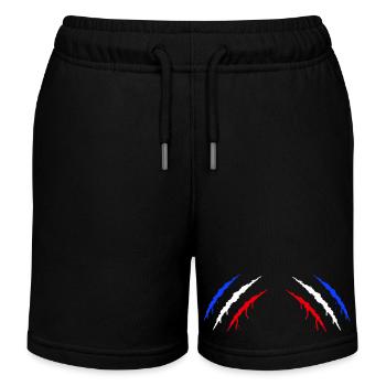 Claws France 2 - Kids Organic Sweat Shorts by Stanley/Stella - black - Front