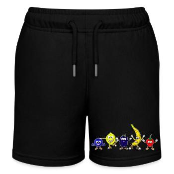 Les amis des fruits - Short de jogging enfant bio Stanley/Stella - noir - Devant