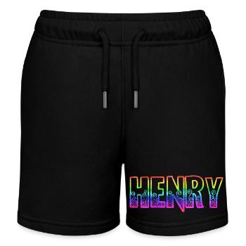 henry rs regenbogen - Kinder Organic Joggingshorts Mini Bolter von Stanley/Stella - Schwarz - Vorne