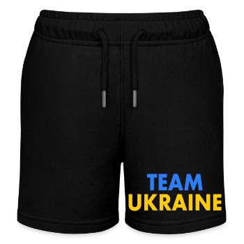 Team ukraine - Short de jogging enfant bio Stanley/Stella - noir - Devant