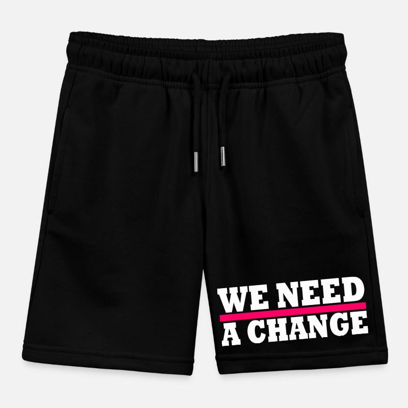 We need a change Kids Organic Sweat Shorts by Stanley/Stella