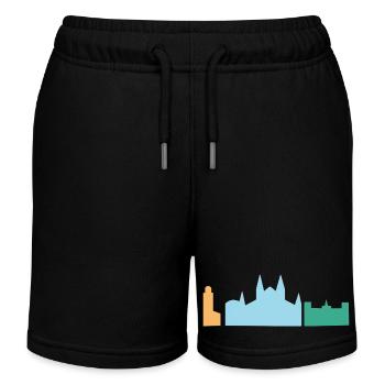Majorque - Short de jogging enfant bio Stanley/Stella - noir - Devant