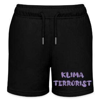 klimaterrorist - Kinder Organic Joggingshorts Mini Bolter von Stanley/Stella - Schwarz - Vorne