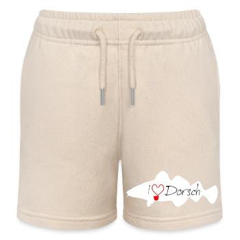 J’aime la morue blanche - Short de jogging enfant bio Stanley/Stella - écru doux - Devant