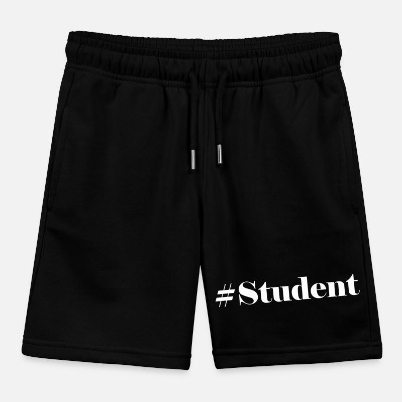 #Student Logo White Kids Organic Sweat Shorts by Stanley/Stella