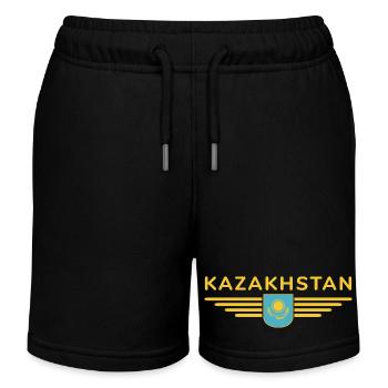Kasachstan Design – Steppe und Tradition - Kinder Organic Joggingshorts Mini Bolter von Stanley/Stella - Schwarz - Vorne