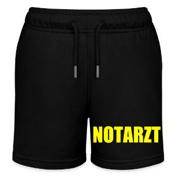 Notarzt - Kinder Organic Joggingshorts Mini Bolter von Stanley/Stella - Schwarz - Vorne