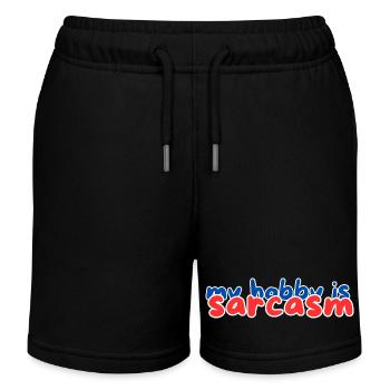 Mon passe-temps, c’est le sarcasme - Short de jogging enfant bio Stanley/Stella - noir - Devant