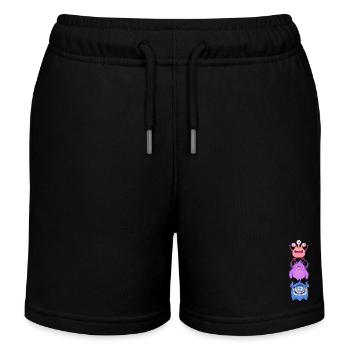 Monster - Kinder Organic Joggingshorts Mini Bolter von Stanley/Stella - Schwarz - Vorne