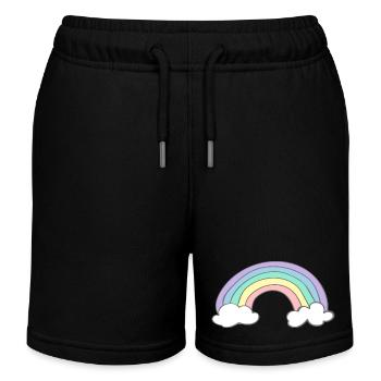 Regenbogen - Kinder Organic Joggingshorts Mini Bolter von Stanley/Stella - Schwarz - Vorne